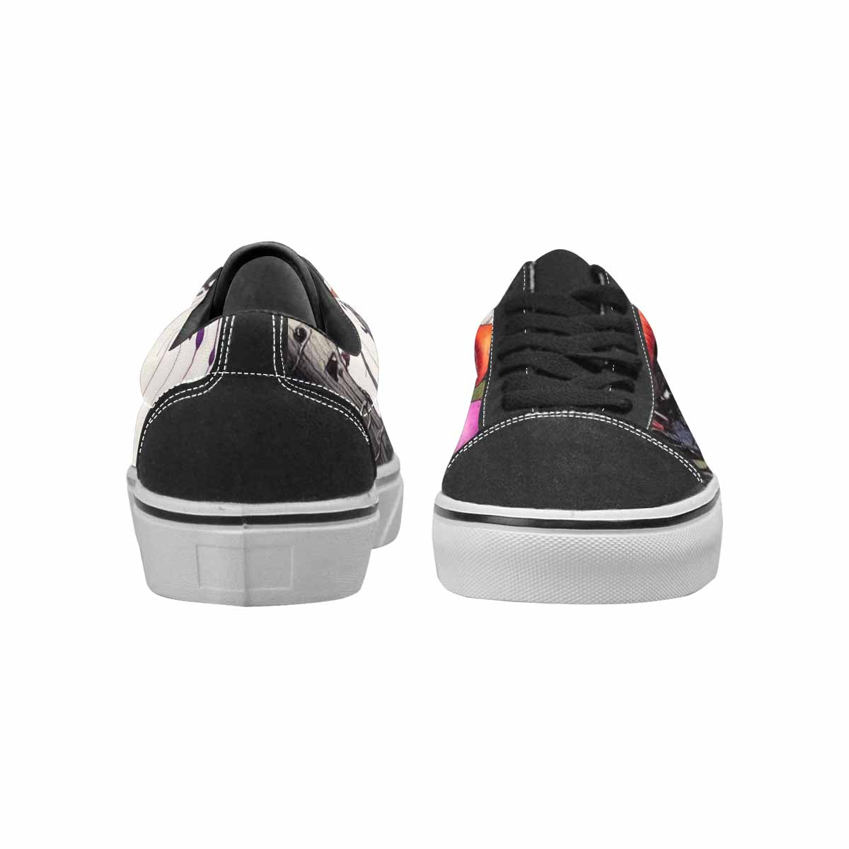 WOMEN'S Rainbow Drip Mushrooms Lace-Up Canvas Dark Academia Custom Sneakers