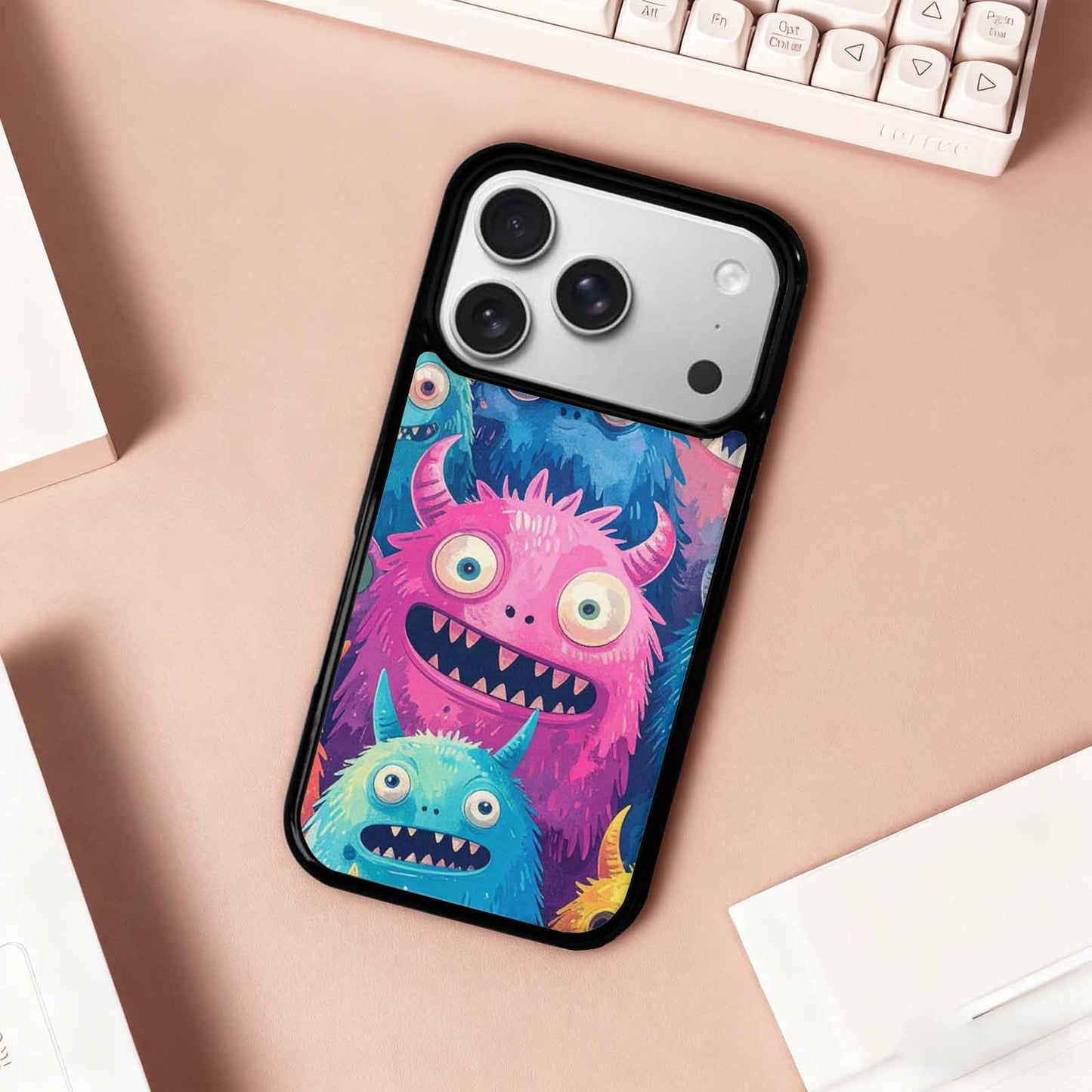 iPhone 17 Pro Case — Seamless Repeating Pattern Of Overlapping Cartoon, Original Design Phone Case