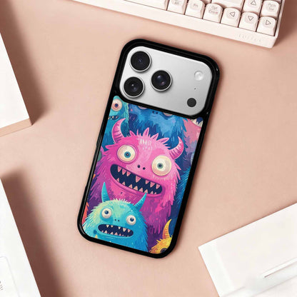 iPhone 17 Pro Case — Seamless Repeating Pattern Of Overlapping Cartoon, Original Design Phone Case