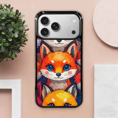 iPhone 17 Pro Max Case — Watercolor Kawaii Fox Watercolor Abstract, Custom Printed Phone Case