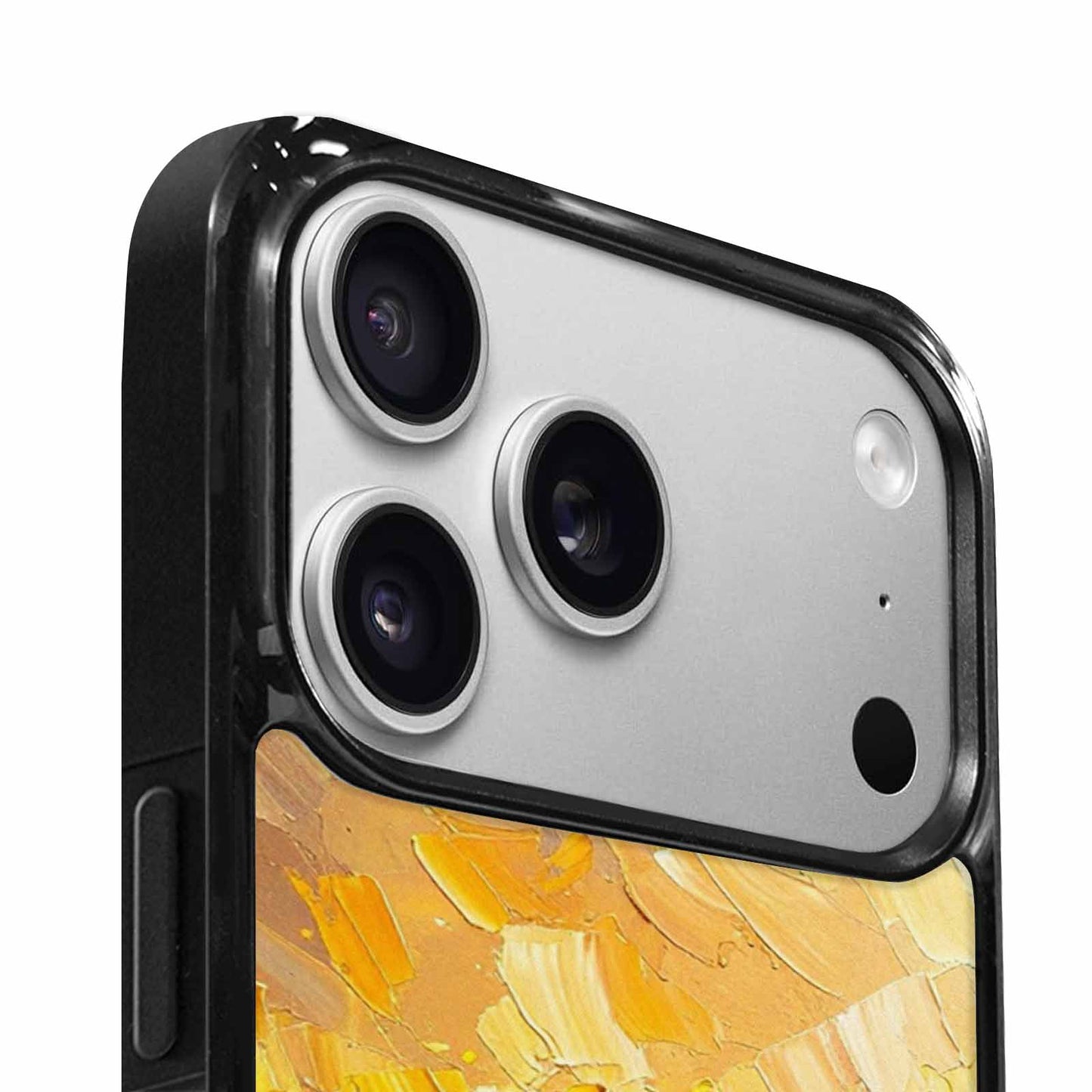 iPhone 17 Pro Case — Impressionist Sunflower Brushstroke Pattern Hundreds Floral, Custom Print Case Cover
