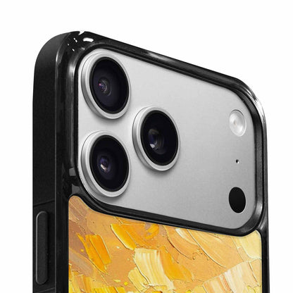 iPhone 17 Pro Case — Impressionist Sunflower Brushstroke Pattern Hundreds Floral, Custom Print Case Cover