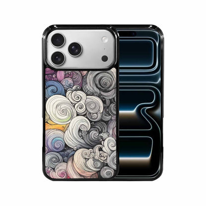 iPhone 17 Pro Max Case — Tie Dye Swirls (black Tie Dye, Personalized Phone Case