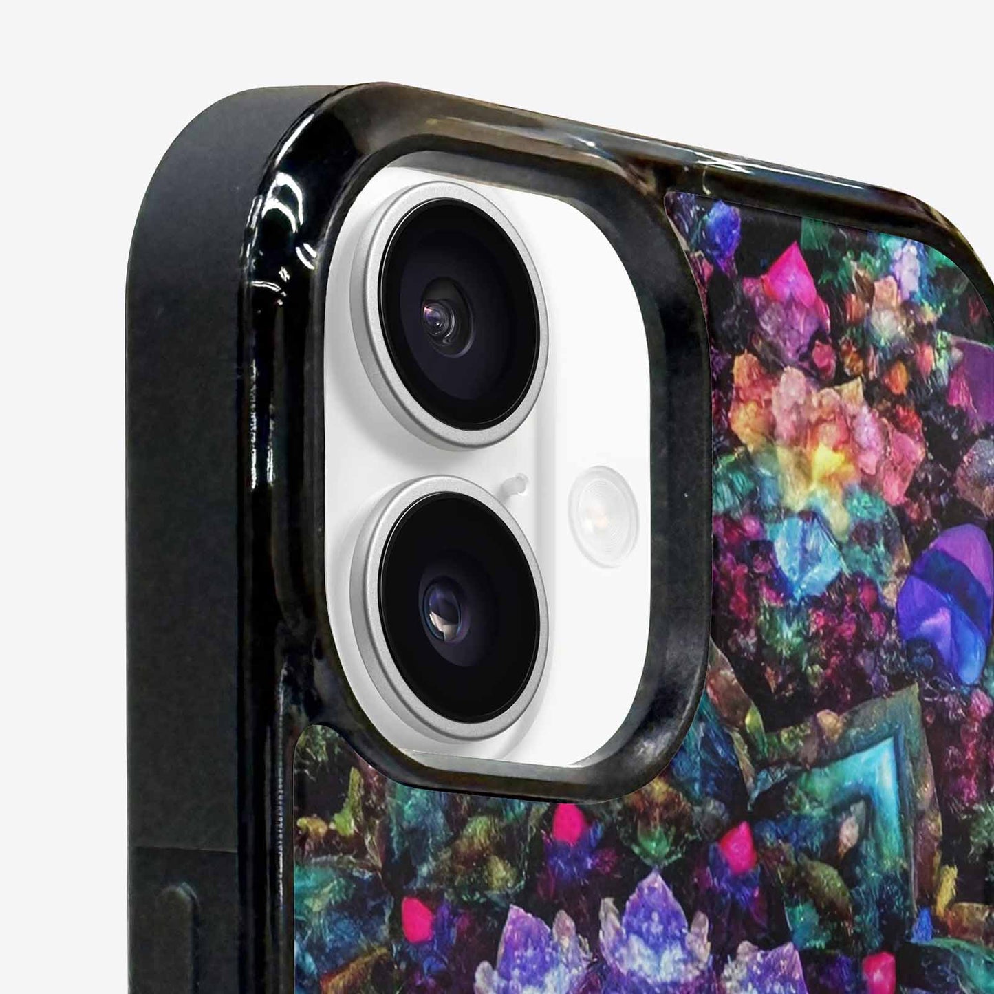 iPhone 16 Case — Crystal Mandala Art Seamless Pattern Vibrant, Personalized Phone Case