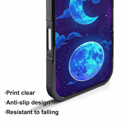 iPhone 17 Pro Max Case — Neon Winter Moon Cartoon Cute, Unique Phone Case Design