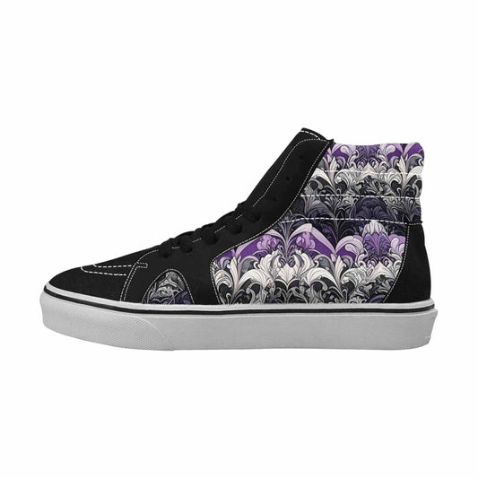 MEN'S Asexual Flag Color High Top Canvas Vibrant Chaos Custom Shoes