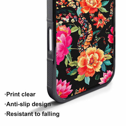 iPhone 17 Pro Case — Snakes Print Floral Seamless Pattern Floral, Custom Printed Phone Case