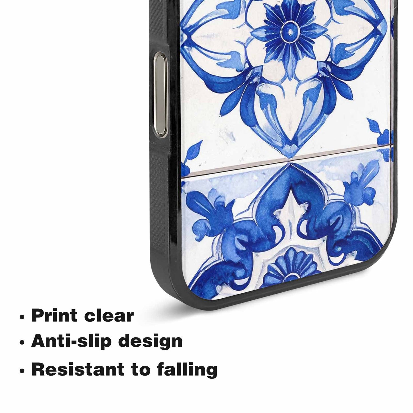 iPhone 16 Pro Case — Talavera Tile Floral, Original Design Phone Case