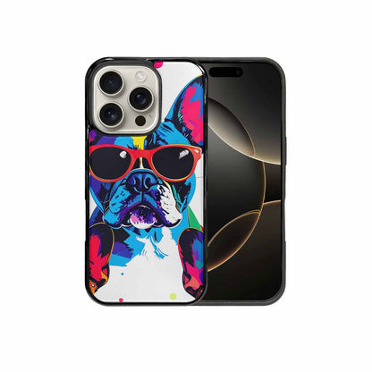 iPhone 16 Pro Case — French Bulldog Pop Art Pattern, Custom Phone Case