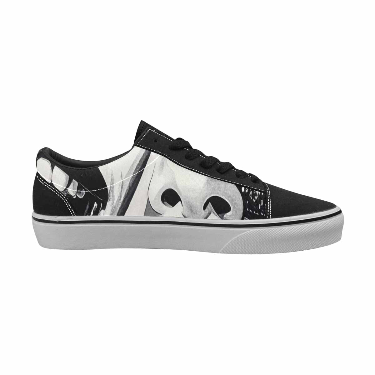 MEN'S Googly Cartoon Mouths Canvas Lace-Up Aesthetic Custom Shoes