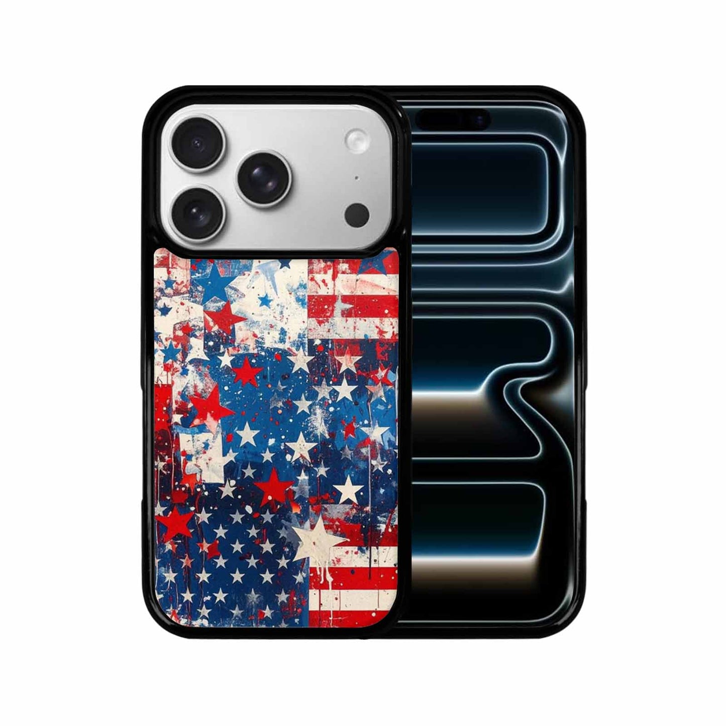 iPhone 17 Pro Case — Patriotic Stars And Stripes American Galaxy, Personalized Phone Case