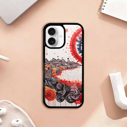 iPhone 17 Case — Tie Dye Swirls Black Tie Dye, Custom Made Phone Cover
