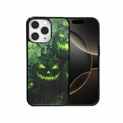 iPhone 15 Pro Max Case — Halloween Glowing Jackolantern Personalized Phone Cover, Custom Printed Phone Case