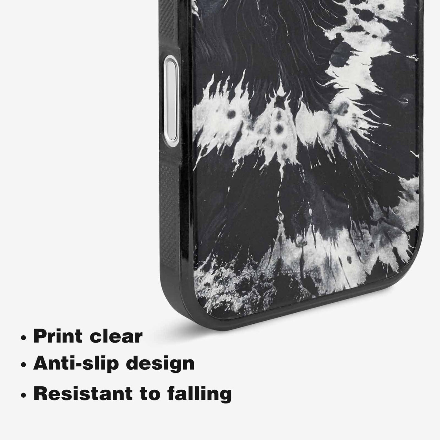 iPhone 16 Case — Black White Animal Print, Custom Print Case Cover