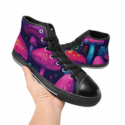 MEN'S Psychedelic Mushroom High Top Canvas Cottagecore Shoes