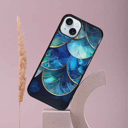 iPhone 15 Plus Case — Mermaid Scale Art Pattern, Custom Phone Case