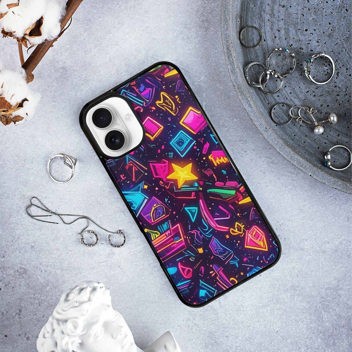 iPhone 16 Plus Case — 80s Retro Motif 80s Retro Motifs, Customized Protective Case