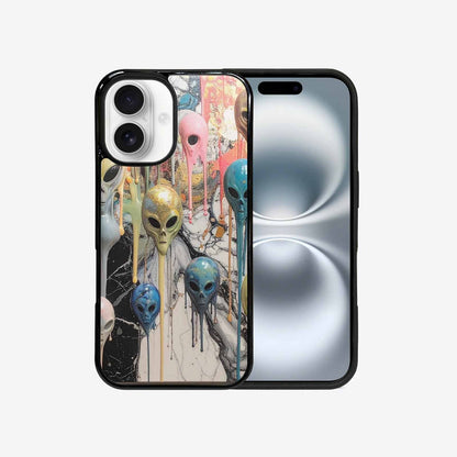 iPhone 16 Case — Aliens Marblemelting Aliens Pa Eif, Custom Printed Phone Case