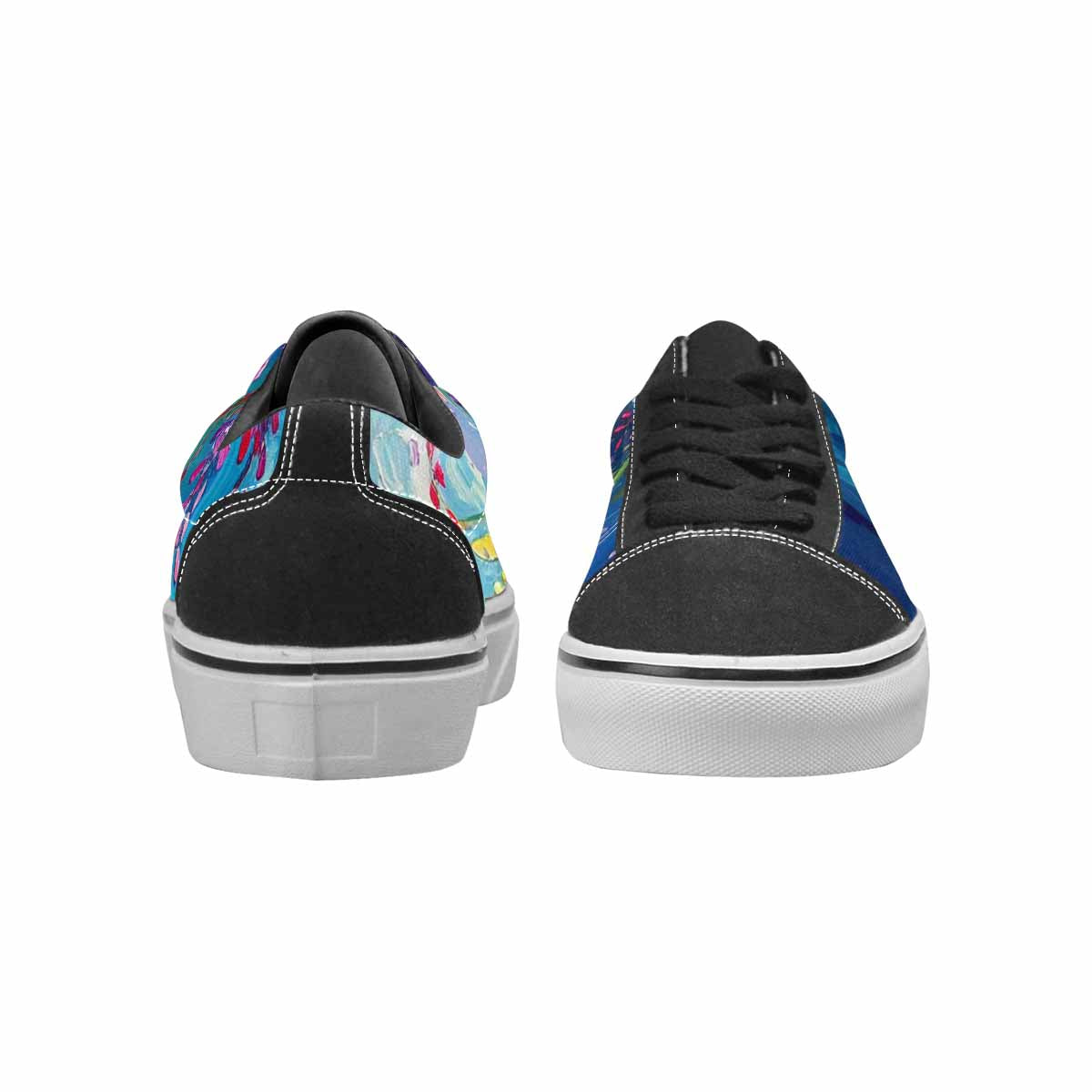 WOMEN'S Monet Impressionist Lace-Up Canvas Grunge Shoes