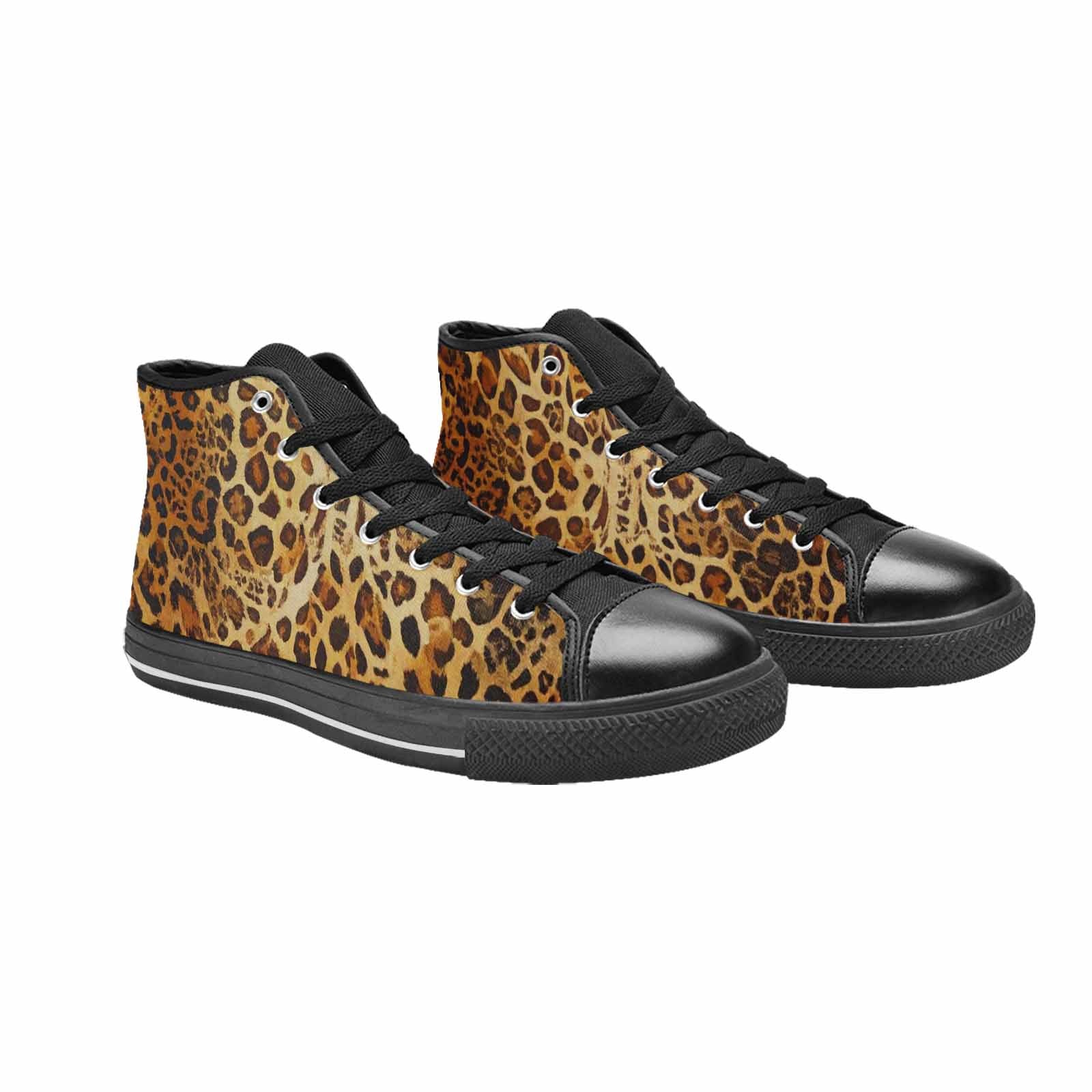WOMEN'S Animal Print High Top Canvas Neon Fantasy Custom Shoes