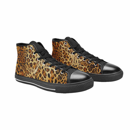 WOMEN'S Animal Print High Top Canvas Neon Fantasy Custom Shoes