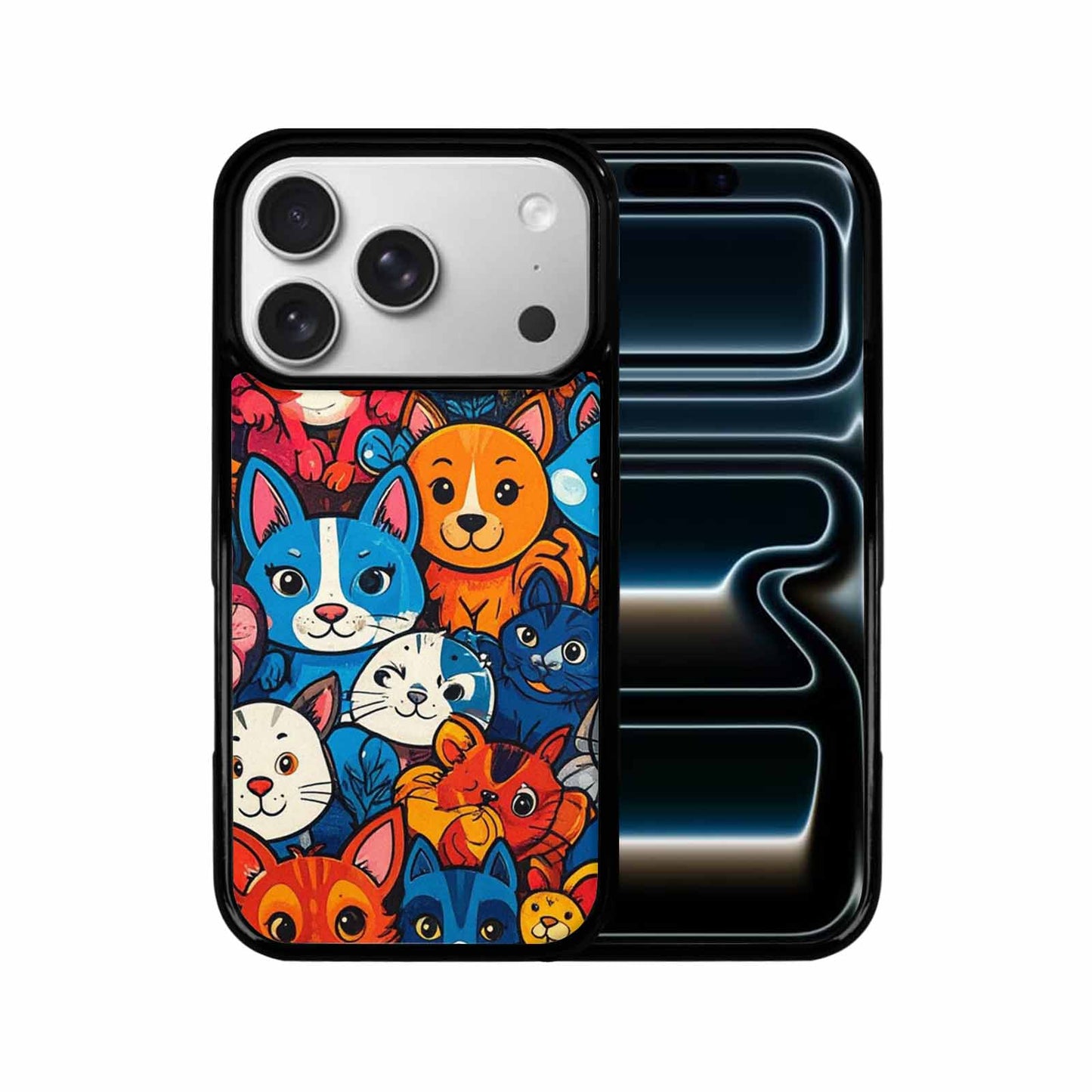iPhone 17 Pro Case — Seamless Tileable Pattern Of Overlapping Cartoon, Personalized Phone Case