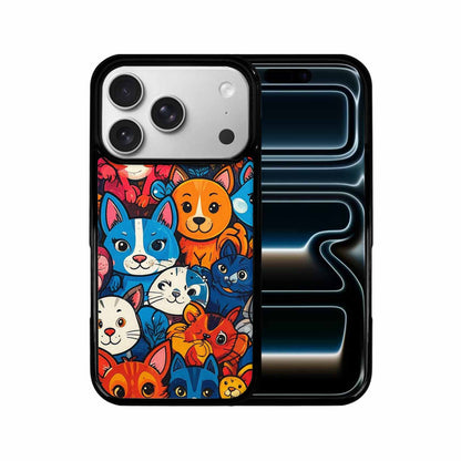iPhone 17 Pro Case — Seamless Tileable Pattern Of Overlapping Cartoon, Personalized Phone Case