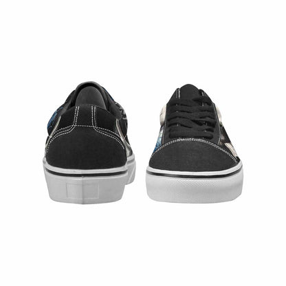 WOMEN'S Skull Roses Lace-Up Canvas Grunge Custom Shoes
