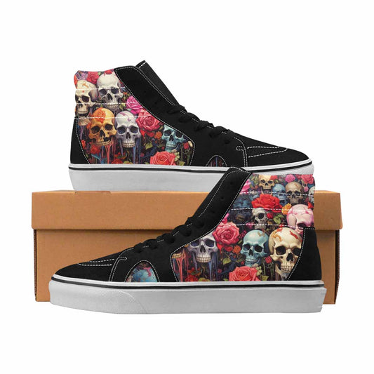 MEN'S Skulls High Top Canvas Personalized Wallpaper Art Limited Edition Sneakers