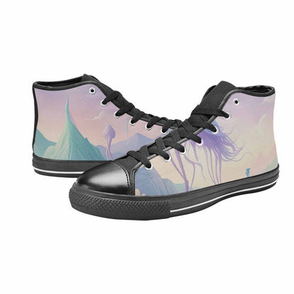 WOMEN'S Surrealist Dreamscape High Top Canvas Aesthetic Shoes