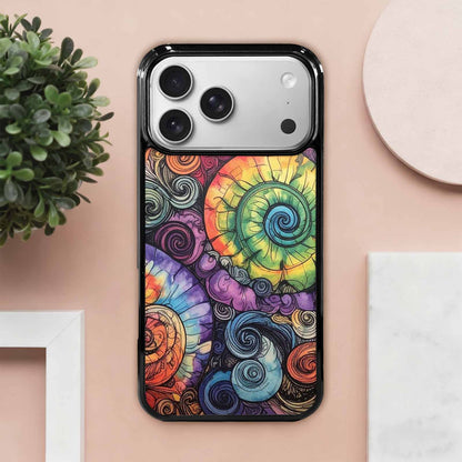 iPhone 17 Pro Max Case — Tie Dye Swirls (black Tie Dye, Unique Phone Case Design