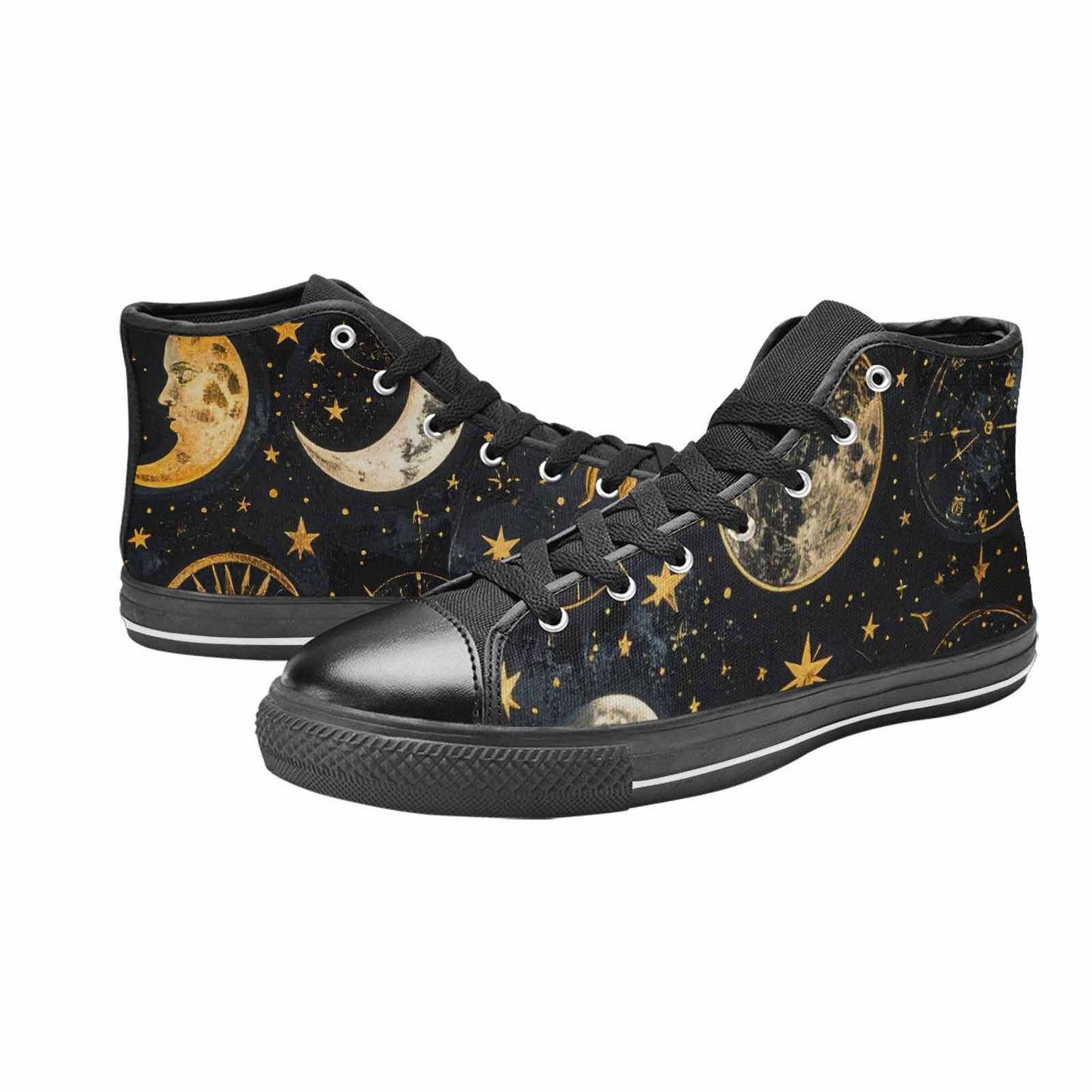 MEN'S Zodiac Constellation Star High Top Canvas Grunge Shoes