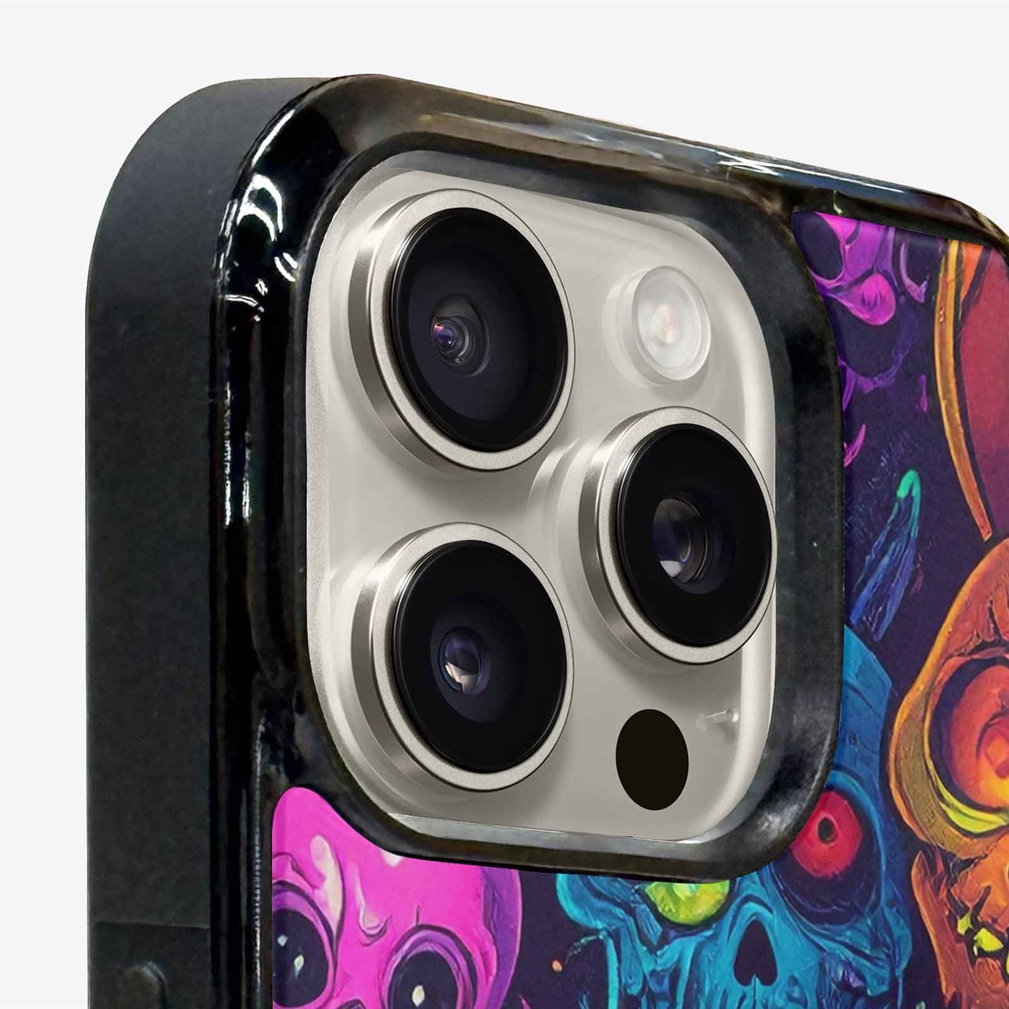 iPhone 16 Pro Case — Mixed Toxic Glow Creature Pattern Hundreds, Custom Made Phone Cover