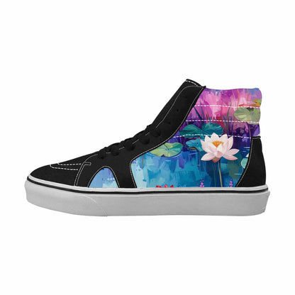 WOMEN'S Monet-Style Impressionist Water High Top Canvas Surreal Shoes