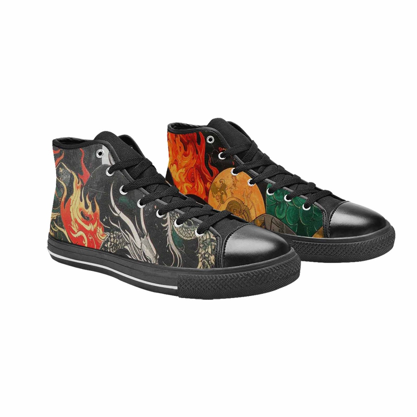 MEN'S Dragon Scale Fantasy High Top Canvas Vivid Sneakers