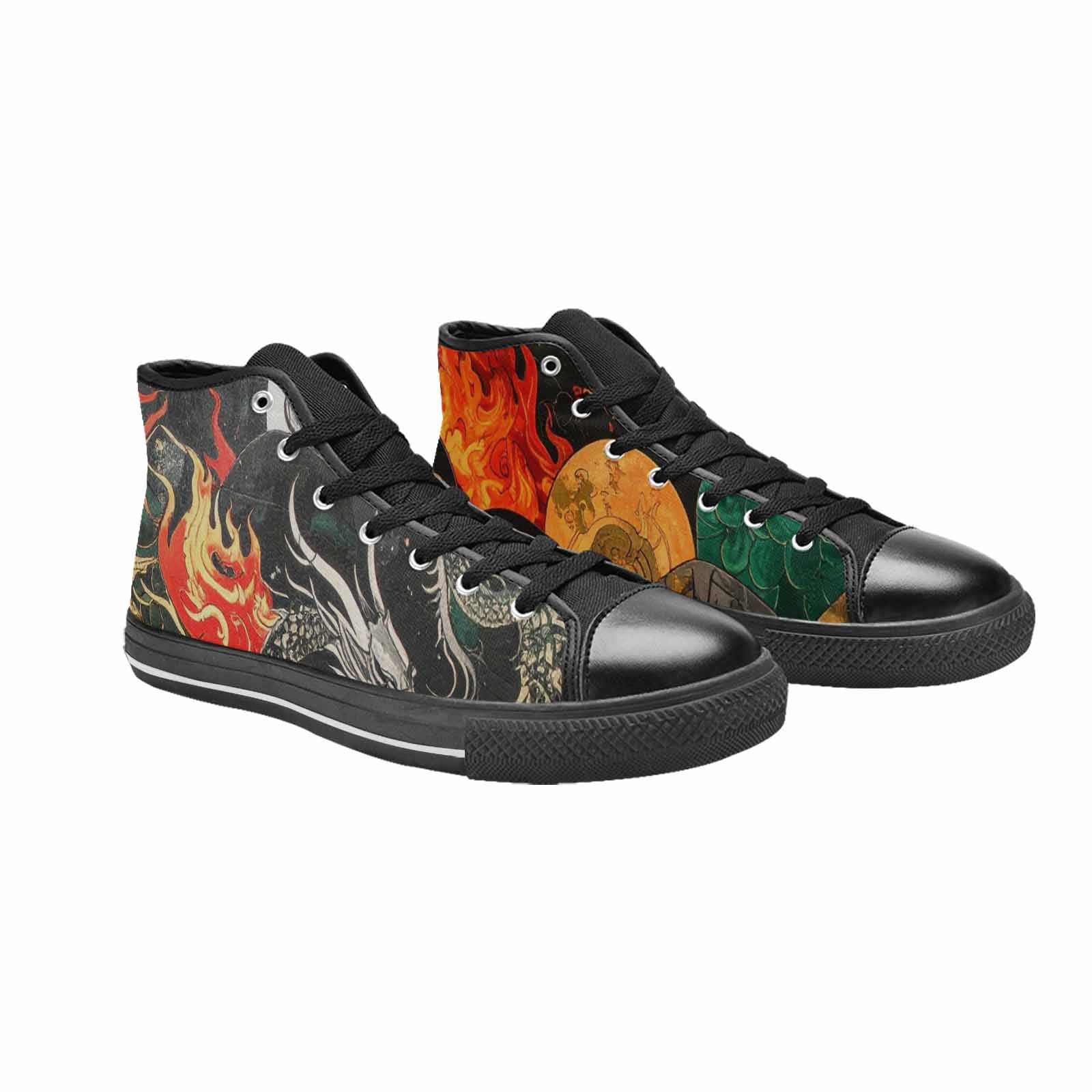 MEN'S Dragon Scale Fantasy High Top Canvas Vivid Sneakers