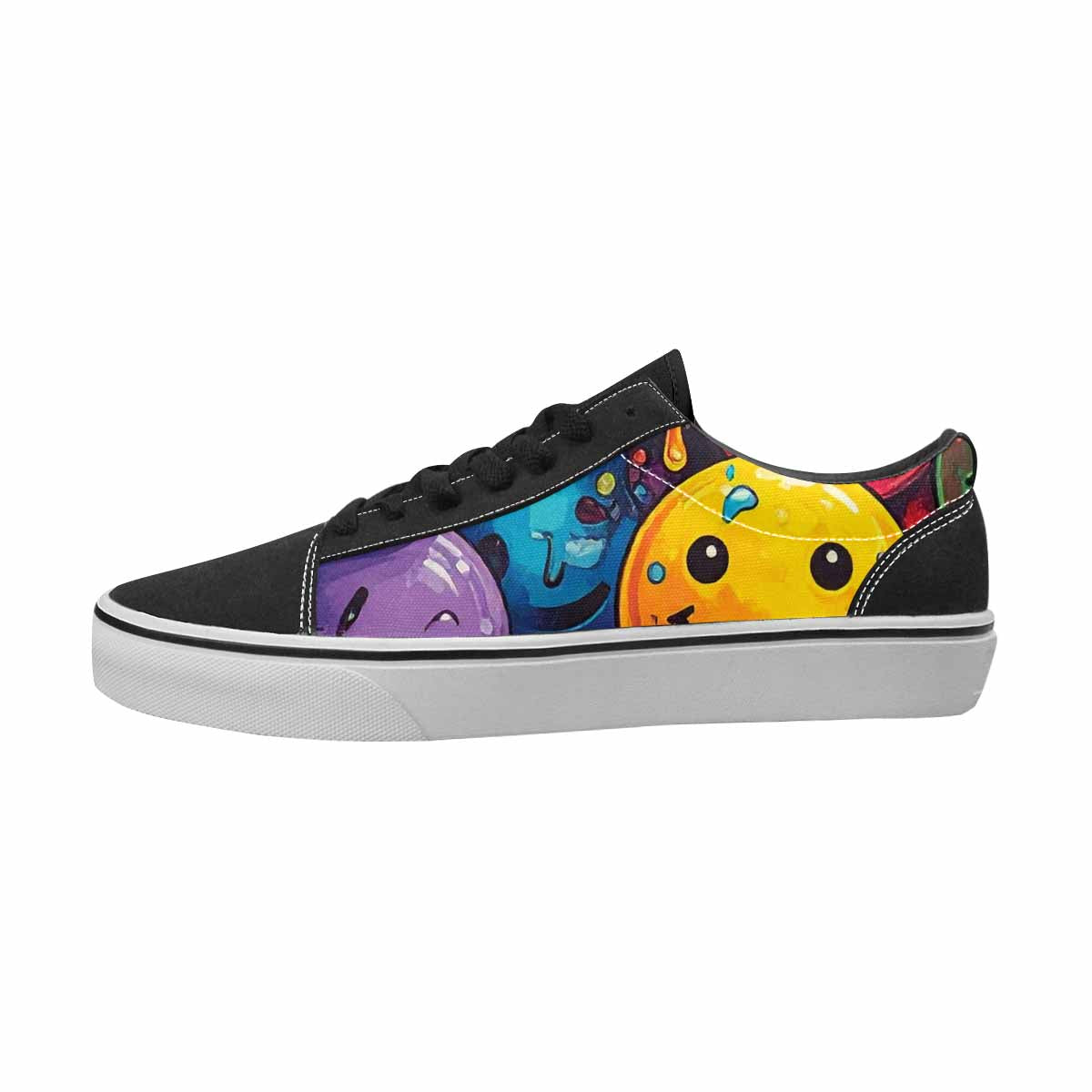 WOMEN'S Smiley Face Canvas Wearable Art Cottagecore Custom Art Shoes
