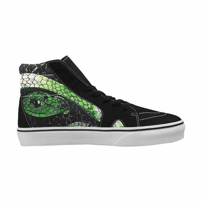 MEN'S Reptile Scale High Top Canvas Wallpaper Art Custom Sneakers