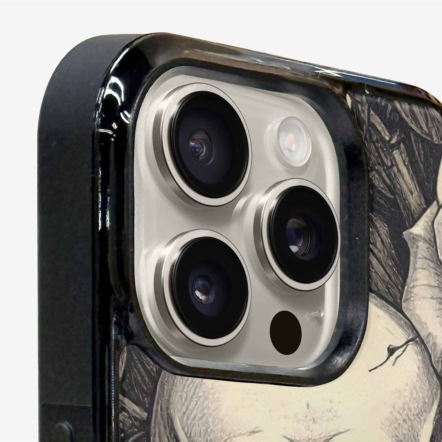 iPhone 16 Pro Case — 20 Skulls Overlapping Seamless Tileable Pattern, Custom Designed Case Cover