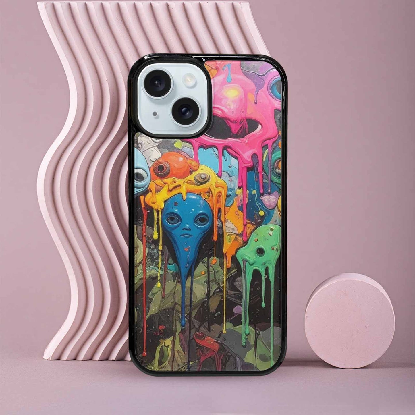 iPhone 15 Case — Aliens Camomelting Aliens Patt 5xk Personalized, Original Design Phone Case