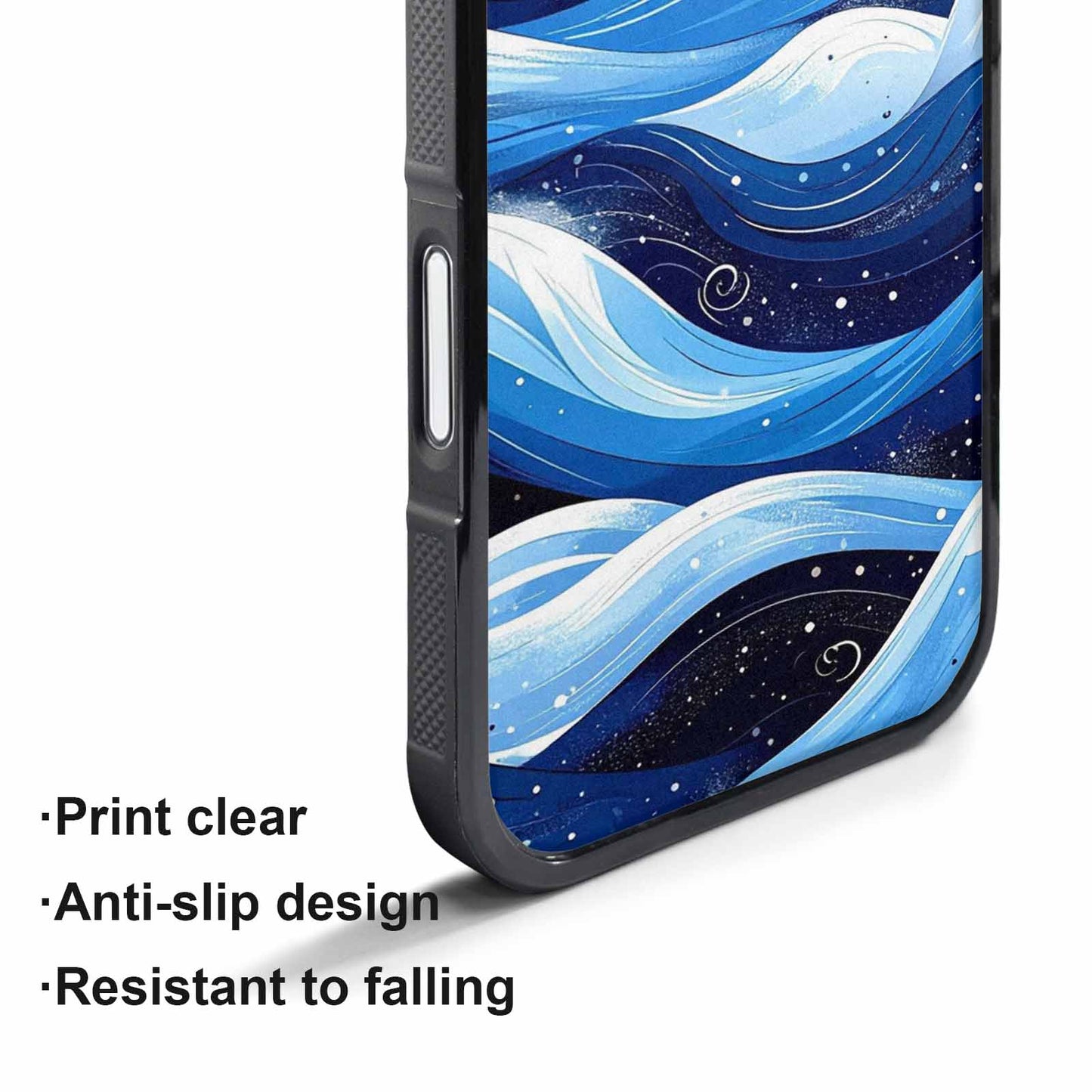 iPhone 17 Pro Max Case — Glossy Winter Wave Cartoon Cute, Custom Art Phone Cover