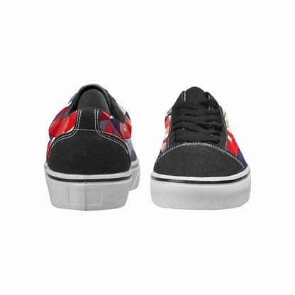 MEN'S American Flag Stars Canvas Lace-Up Dark Academia Custom Sneakers