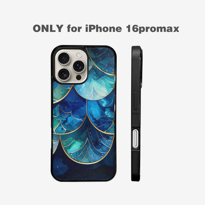 iPhone 16 Pro Max Case — Mermaid Scale Art Pattern, Custom Printed Phone Case