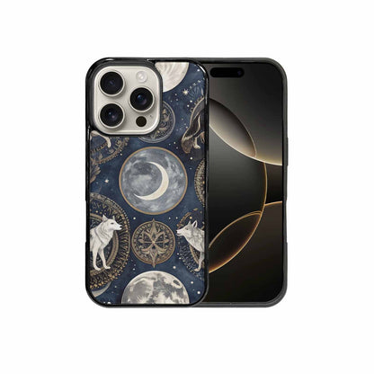 iPhone 16 Pro Case — Wolves Everywhere Collage Overlap Small Wolf, Custom Made Phone Cover