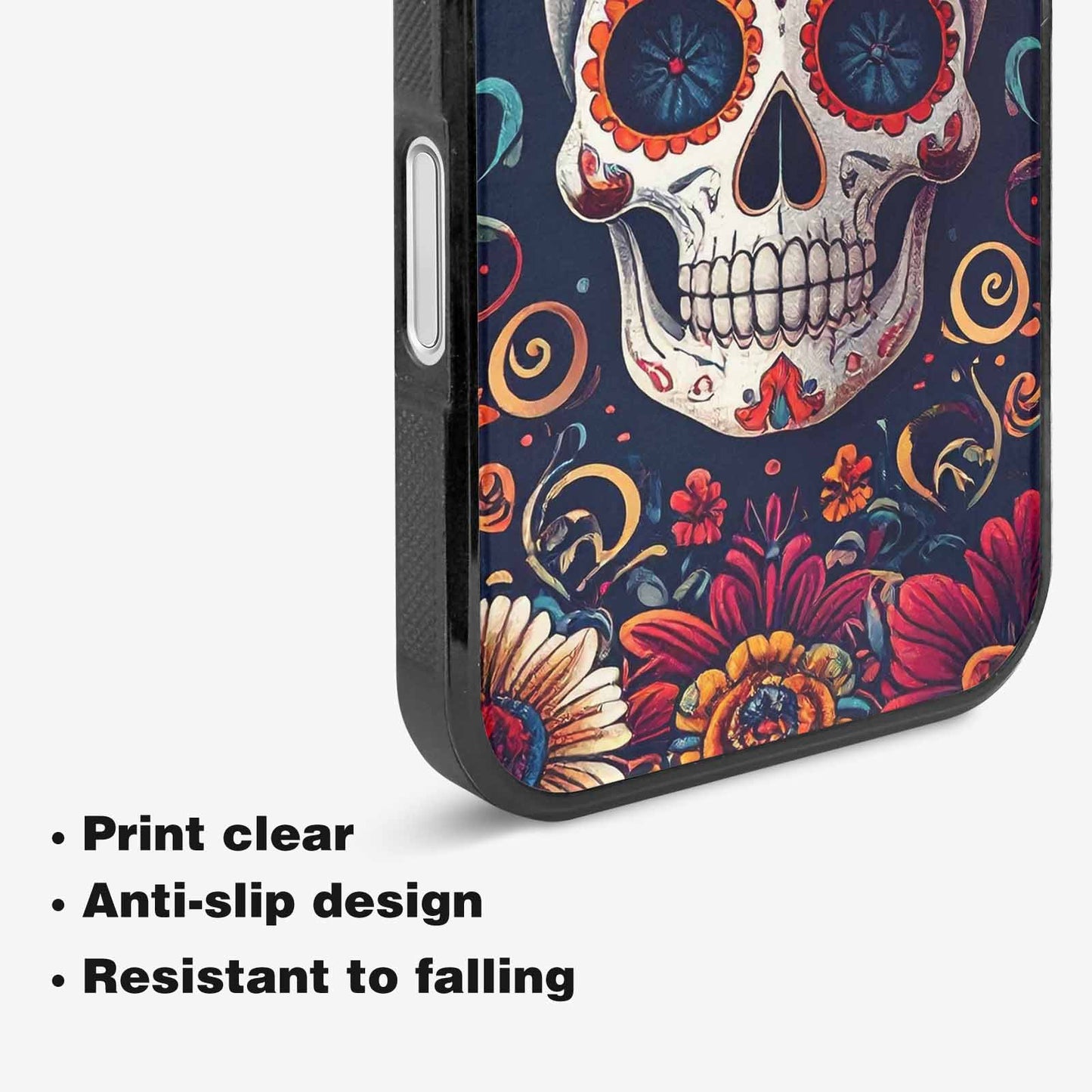 iPhone 16 Plus Case — Day Dead Sugar Skull Art 100s, Customized Protective Case