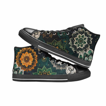 MEN'S Mandala High Top Canvas Cottagecore Custom Shoes