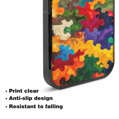 iPhone 15 Plus Case — Camo Patches Full Color Vibrant Camo, Personalized Phone Case