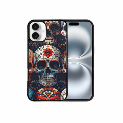 iPhone 16 Plus Case — Skull Waves, Custom Phone Case
