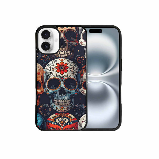 iPhone 16 Plus Case — Skull Waves, Custom Phone Case
