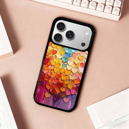 iPhone 17 Pro Case — Full Color Vibrant Heart Burst Original, Custom Phone Case